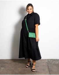 Love Your Wardrobe - Natalie Poplin Maxi Shirt Dress