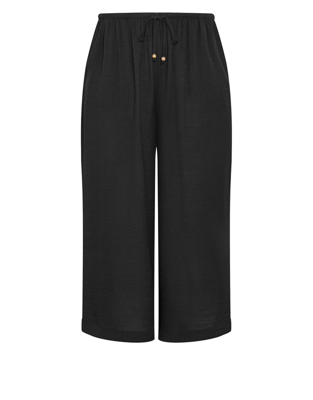 City Chic - Plus size Poolside Wide Leg Pant - black