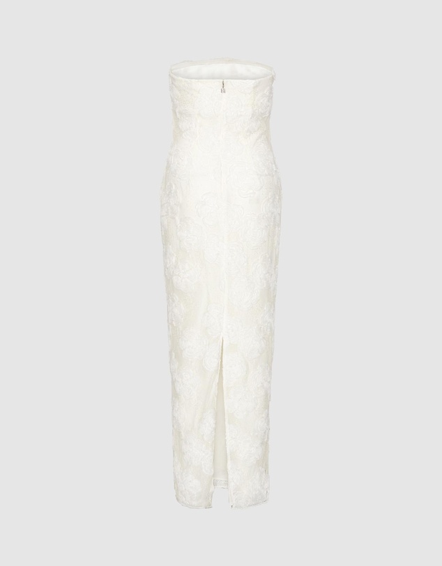 ROTATE - Flower Mesh Tube Dress