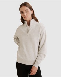 Country Road - Australian Cotton Zip Collar Sweat