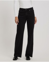Atmos&Here - Myra Straight Leg Raw Hem Jeans