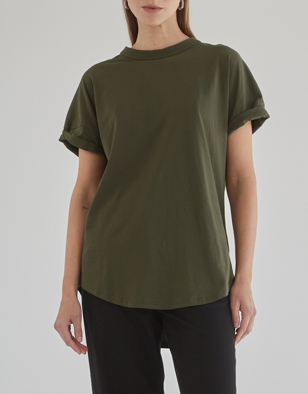 DRICOPER DENIM - Slouchy Forest Green Tee