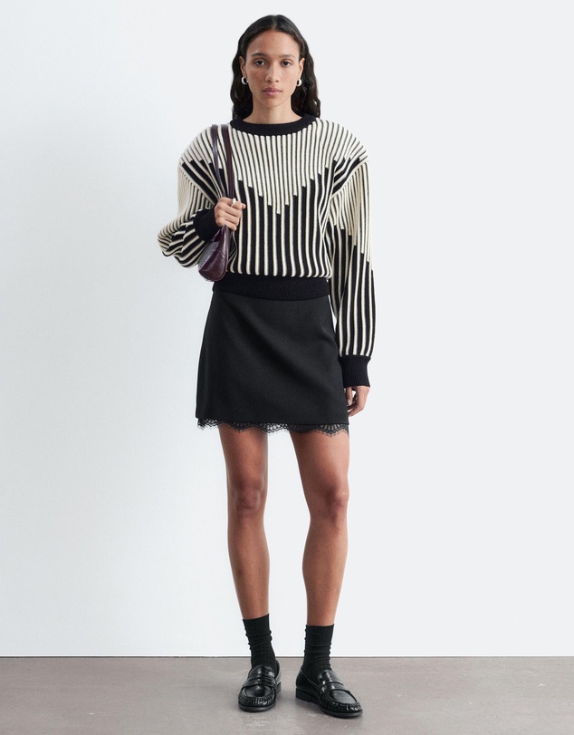& Other Stories - Lace-Trim Mini Skirt
