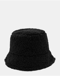 Morgan & Taylor - Drew Teddy Bucket Hat in Black
