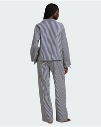 Polo Ralph Lauren - Shirting Stripes Cotton Long Sleeve Button Down Pyjama Set