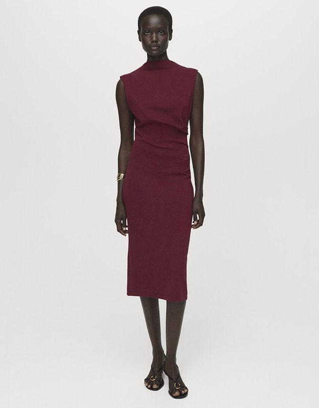 M.N.G - Ruched Fitted Dress