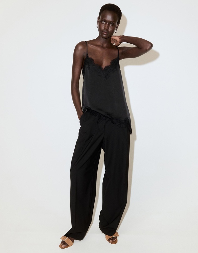 M.N.G - Asymmetric Lace Camisole Top
