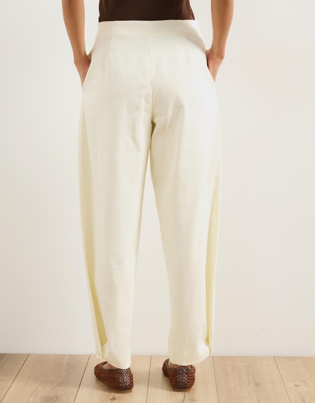 Atmos&Here - Barrel Leg Cotton Twill Pants