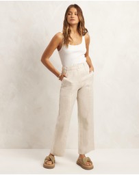 AERE - Patch Pocket Linen Pants