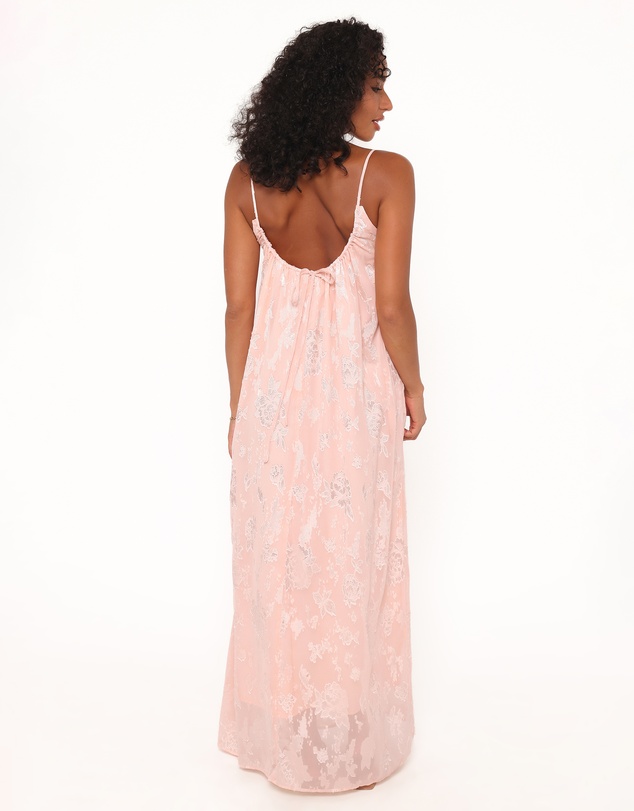 Petal & Pup - Lumina Jacquard Maxi Dress - Pink