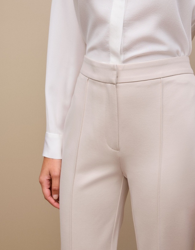 Trenery - Ponte Tailored Kick Flare Pant in Stone