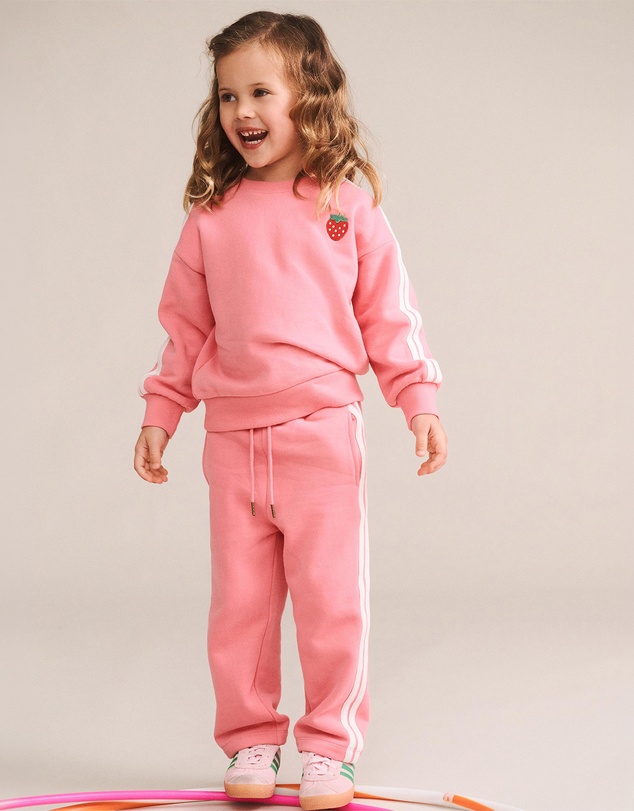 Huxbaby - Strawberry Embroidered Sweatshirt - Babies-Teens