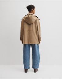 Country Road - Wool Blend Tailored Funnel Coat