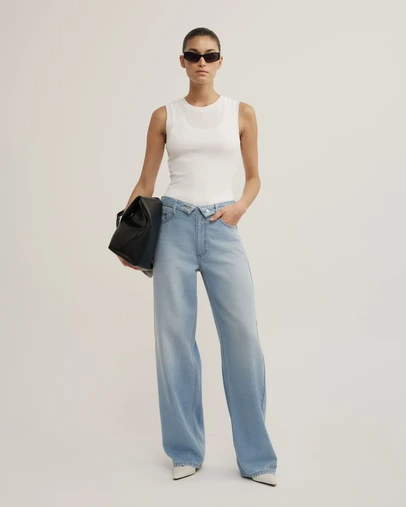 Witchery - Fold Waist Slouch Jeans