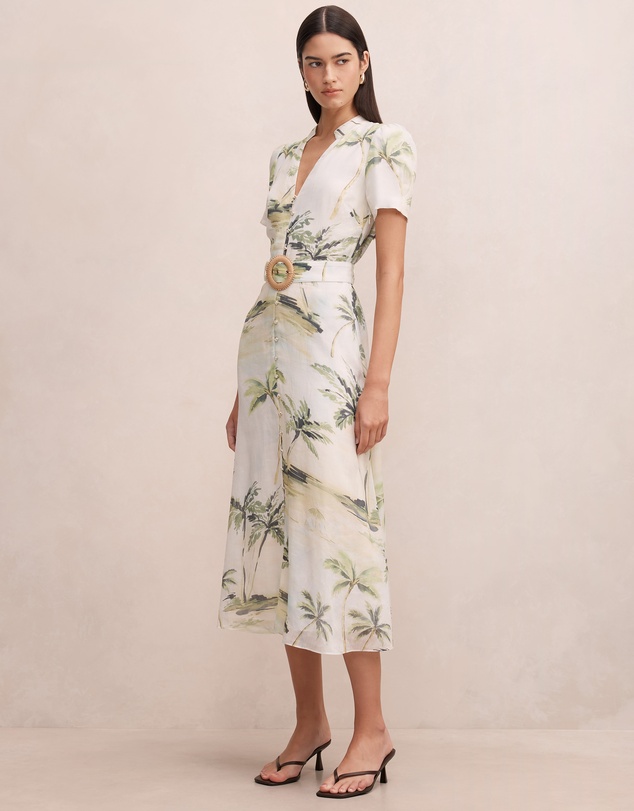 Forever New - Bree Printed Shirt Midi Dress
