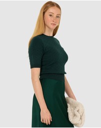 SACHA DRAKE - Short Sleeve Grove Knit Top