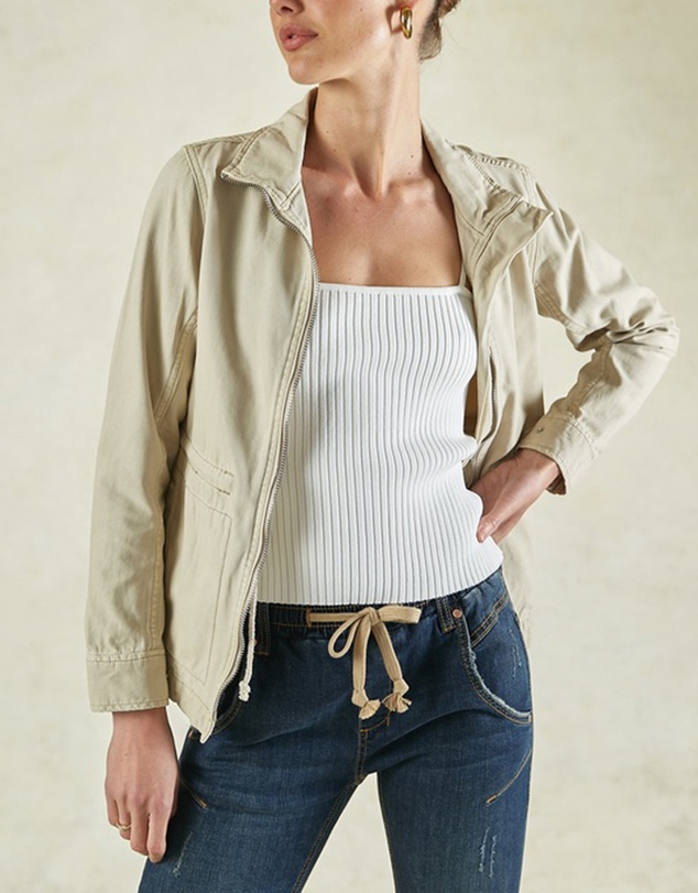 DRICOPER DENIM - Driftwood Foam Utility Jacket