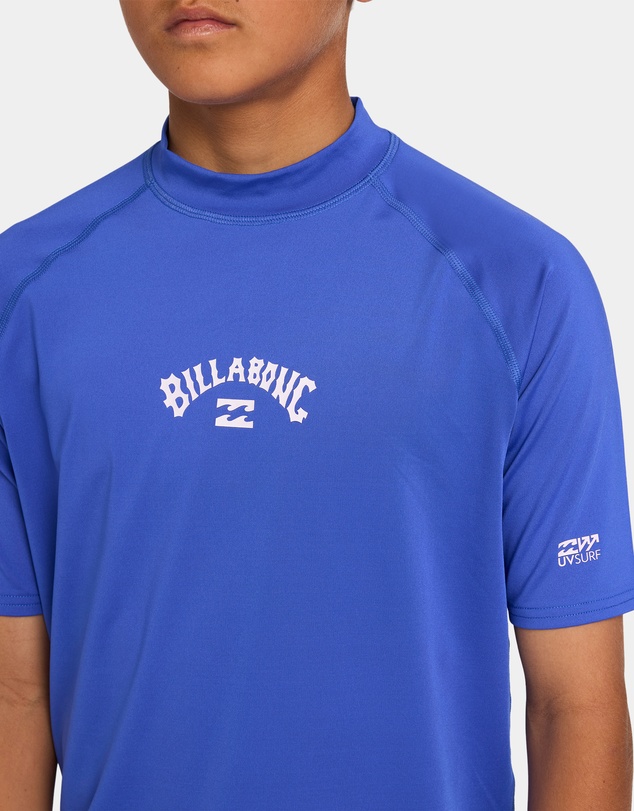 Billabong - Boys 8 to 16 Boys All Day Arch Regular Fit Short Sleeve Rashguard