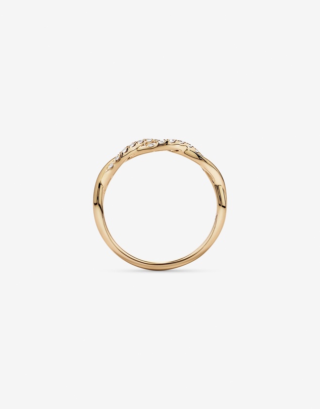Michael Hill - 0.16TW Round Brilliant Laboratory-Grown Diamond Twist Wedding Ring in 14kt Yellow Gold