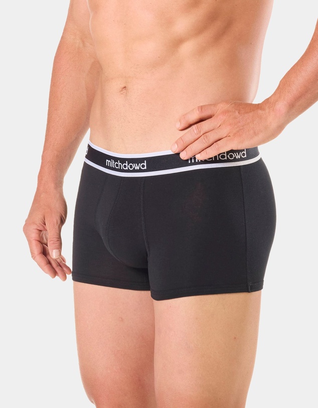 Mitch Dowd - Mens Plain Cotton Trunk 5 Pack - Black