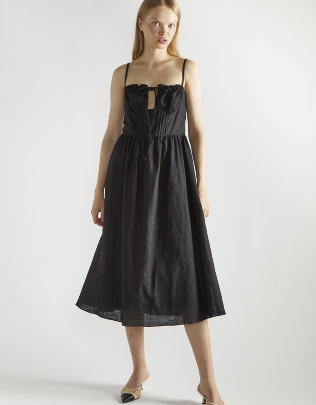 Glamorous - Tie Front Midi Dress