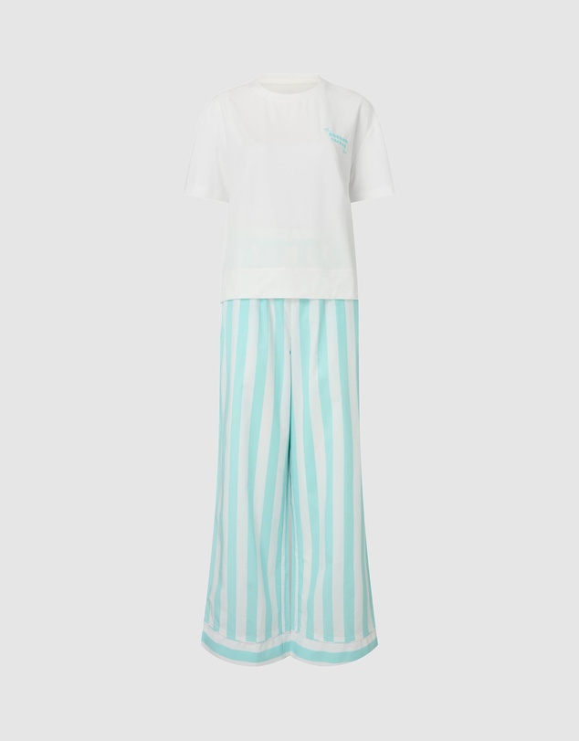 KBX - Coffee Stripe T-Shirt Trousers Set