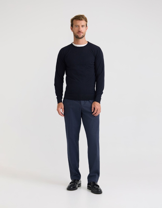 Oxford - Crew Neck Pure Wool Pullover