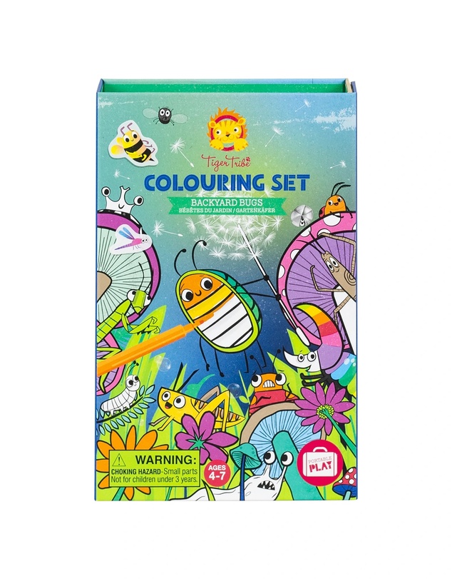 Tiger Tribe - Colouring Set Backyard Bugs