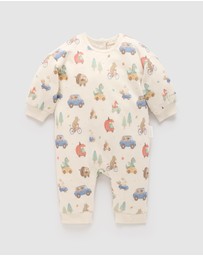 Purebaby - Fleecy Track Growsuit -Kids-Babies