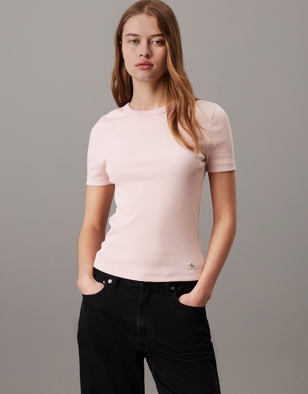 Calvin Klein Jeans - Slim Ribbed Cotton T-Shirt