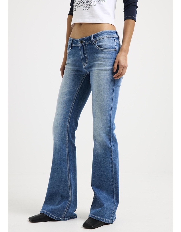 Neon Hart - Beckham Y2K Flare Denim Jeans
