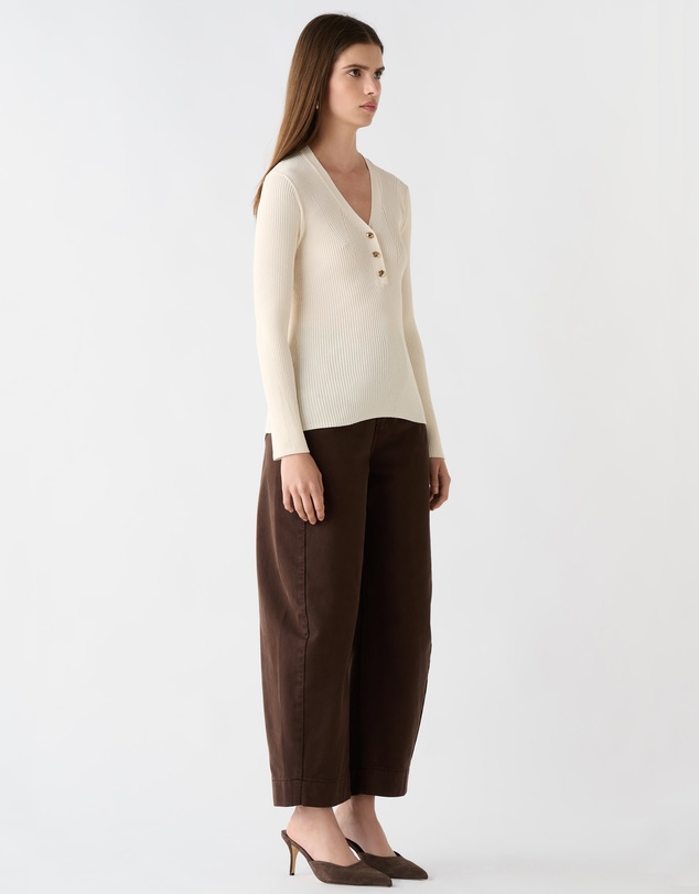 Esmaee - Fluted Knit Top