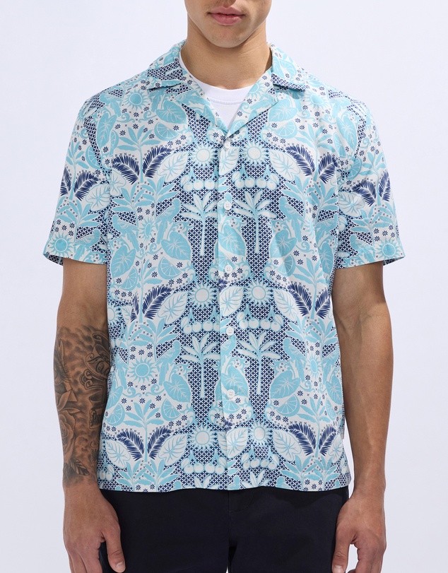 Marcs - Been A Tile Linen Blend Shirt