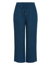 City Chic - Plus size Zoie Wide Leg Pant - petrol