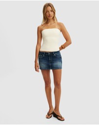 Cotton On - Micro Low Denim Skirt