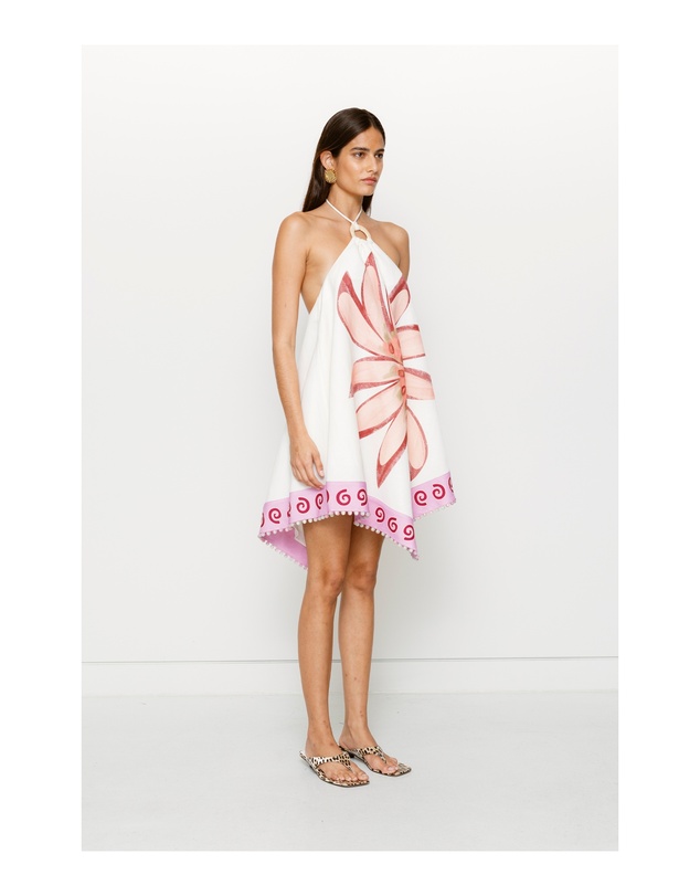 The Wolf Gang - Dasia Asymmetric Dress - Cream Lotus