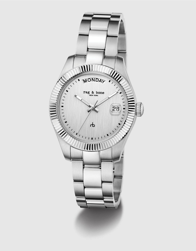 rag & bone - Rag & Bone Lex Silver-Tone Analogue Watch