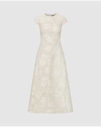 ROTATE - Jacquard Midi Dress