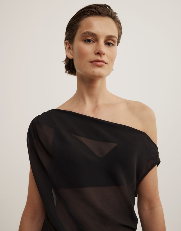 Witchery - Sheer Drape Asymmetric Top