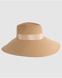 Max Alexander - Wide Brim Beige Winter Hat