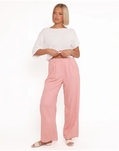 Petal & Pup - Dean Linen Pants - Light Pink