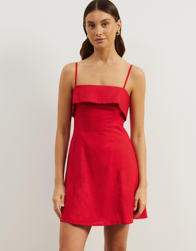 Atmos&Here - Bella Linen Blend Mini Dress