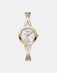 DKNY - Half Bangle Gold Two-Tone 26mm Womens Watch