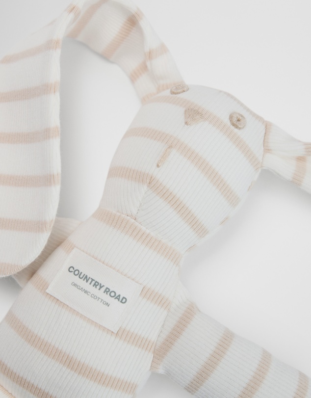 Country Road - Organically Grown Cotton Stripe Rib Bunny