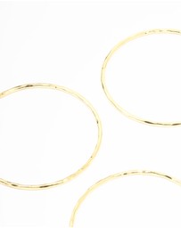 Lovisa - Gold Plated Textured Bangles 5-Pack