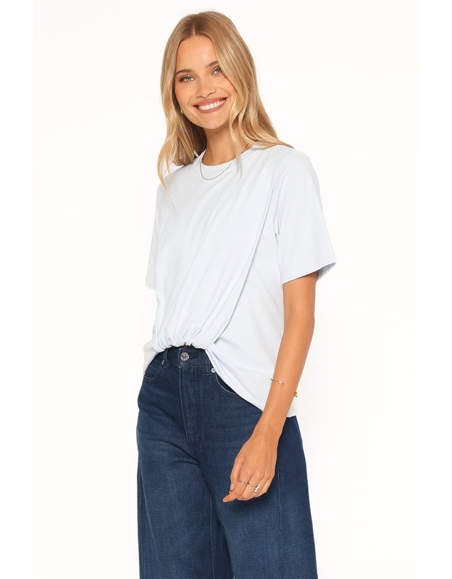 Petal & Pup - Landon Knit Top - Pale Blue