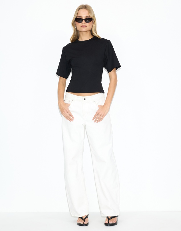 Dazie - Agnes Cinched Short Sleeve Tee