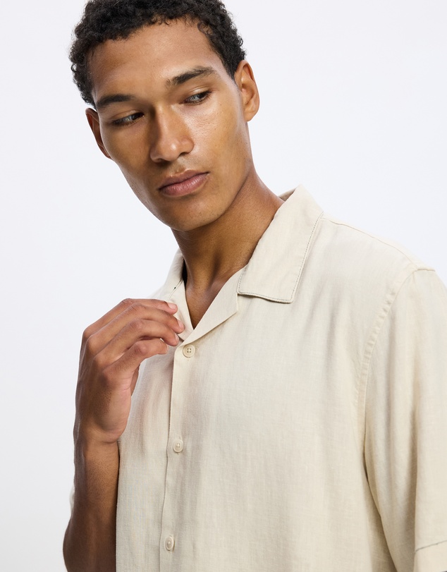 Thrills - Hemp Minimal Thrills Contrast Stitch Cropped Bowling Shirt