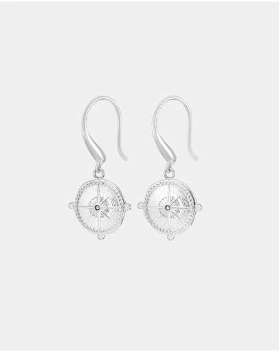 Dower & Hall - Women's True North Story Drop Earrings In Sterling Silver