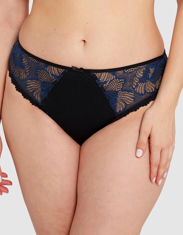 Sans Complexe - Capucine Low Rise Two-Tone Lace Brief